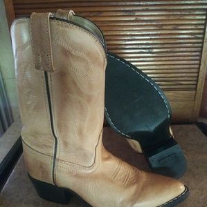 Tan Leather Cowboy Boots